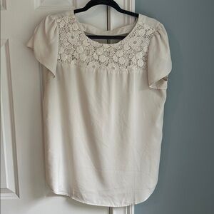 LOFT Ivory Lace Top